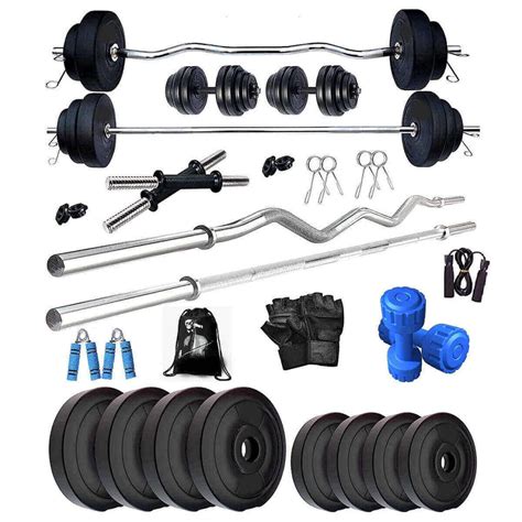 Bodyfit Deluxe 50kg 4 Rods Exercise Sets Combo Strength Training Home ...