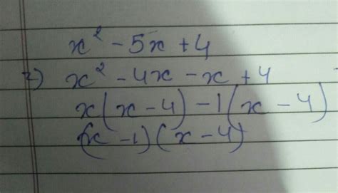 how to factorise the polynomial xsquare-5x+4 - Brainly.in