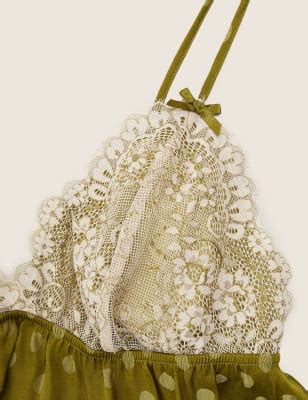 Satin Polka Dot Camisole Pyjama Set