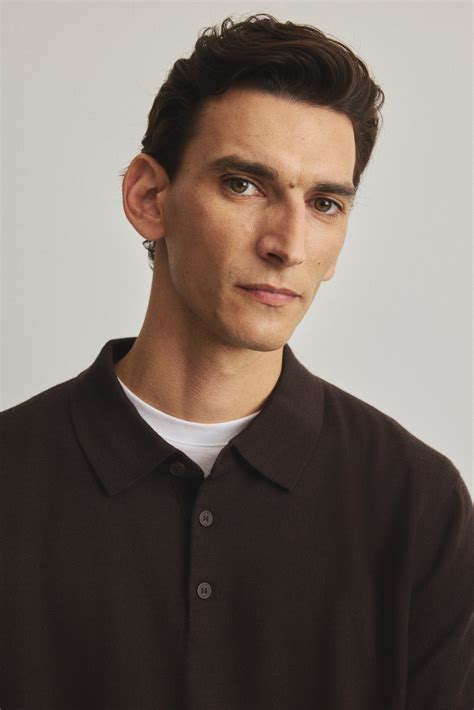 Regular Fit Merino wool polo shirt - Brown - Men | H&M IN
