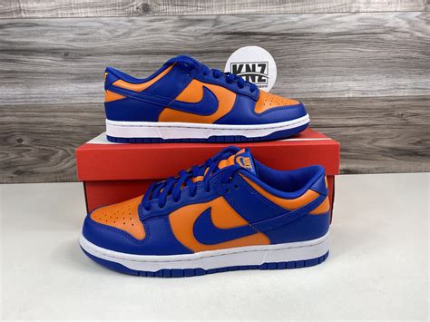 *Nike Dunk Low Retro 'Knicks' Blue Orange Shoes (DV0833 800) *NEW Men's ...