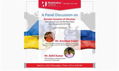 Panel Discussion, Russian Invasion, International Law,Foreign Policy ...