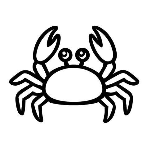 Simple Crab Coloring Pages