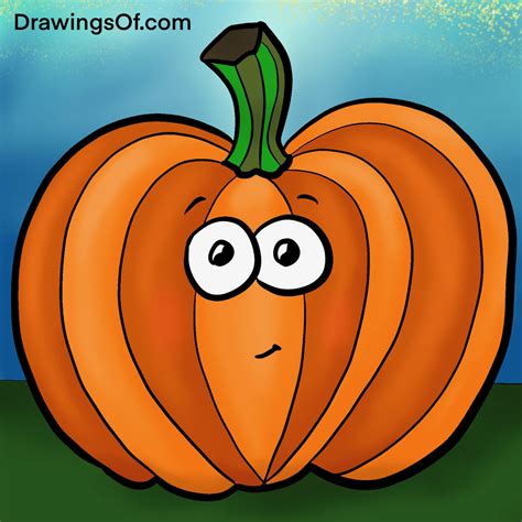 Pumpkin Drawing: Easy and Cute Cartoons - Drawings Of...