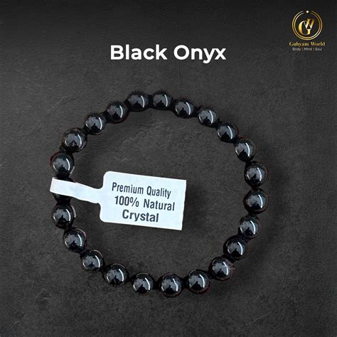 Buy Black Onyx Crystal Bracelet for Women and Men - | Reiki Healing ...