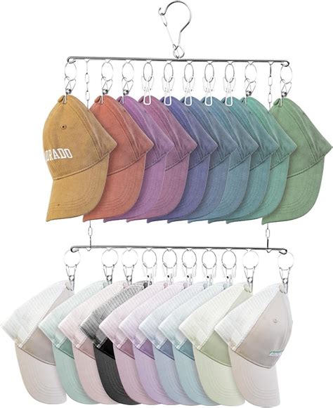 Amazon.com: Gumilyo Hat Organizer, Stainless Steel Hat Hangers for ...