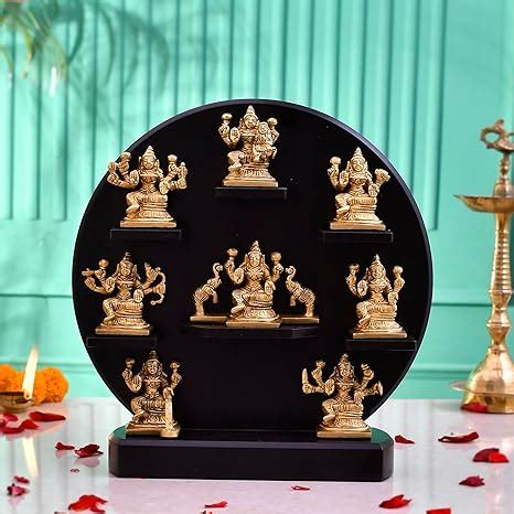 Buy CraftVatika Brass Ashtalakshmi Statue Ashta Lakshmi Idol Set of 8 ...