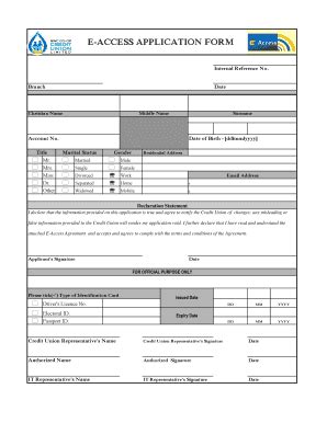 Fillable Online E-ACCESS APPLICATION FORM Fax Email Print - pdfFiller