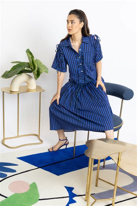 Stripes tie up skirt – Miko
