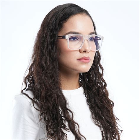 Voyage Lumina Matt Transparent Wayfarer Eyeglasses for Men & Women (81 ...