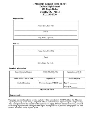 Fillable Online images pcmac Transcript Request Form (TRF) - images ...