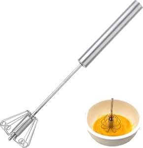 Buy HELIMIX Whisk Professional Stainless Steel Egg Beater with Long ...