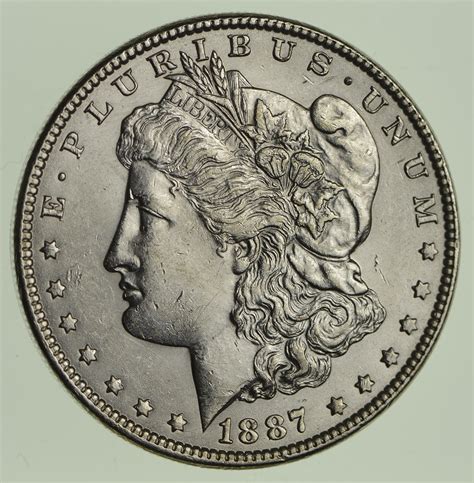 AU/Unc - High Grade 1887 Morgan Silver Dollar | Property Room