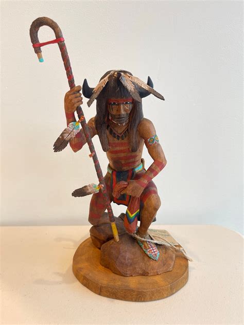 Buffalo Prayer Spiritual Carving by Raymond Chee, Navajo/hopi 1990s ...