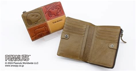 【PEANUTS/SNOOPY】スヌーピーの二つ折り財布 【TEAM BEAGLE】[sp-73441]