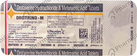 Drotikind M Strip Of 10 Tablets: Uses, Side Effects, Price & Dosage ...