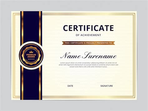 Certificate template design | Premium Vector