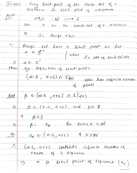 Impoir points. theorem: every imit point or ne range set of a sequence ...
