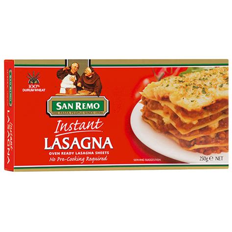Instant Lasagna   San Remo