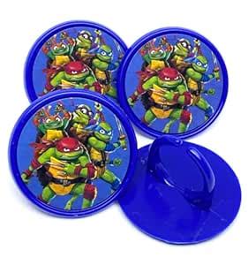 Ninja Turtles Cupcake Toppers Birthday Party Supplies Rings - Package ...