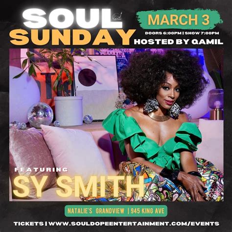 Soul Sunday: Sy Smith, Natalie's - Grandview, Columbus, March 3 2024 ...