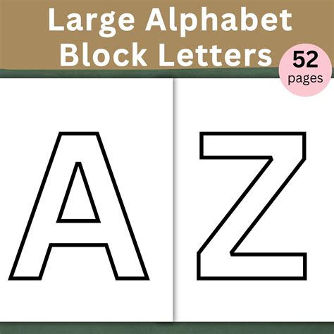 Large Printable Alphabet Letters, Printable Large Block Letters ...