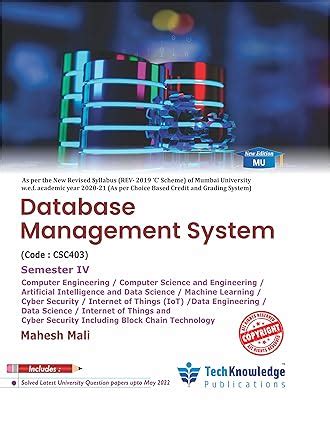Database Management System For Mumbai University B.E. Computer ...
