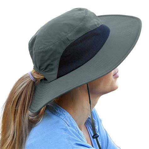 Outdoor Wide Brim Sun Hats Blocking UV Protection Cap UPF 50+ Foldable ...