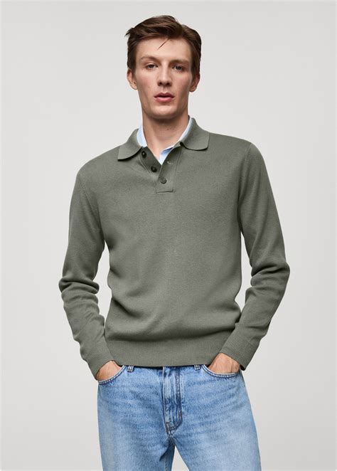 Fine cotton-knit polo sweater - Men | MNG Australia