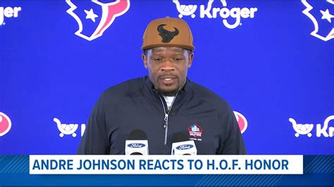 Andre Johnson speaks in Houston after last week's election to Hall of ...