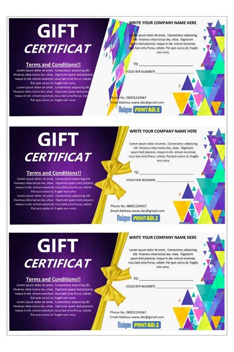 Free Printable Gift Certificates 的图像结果