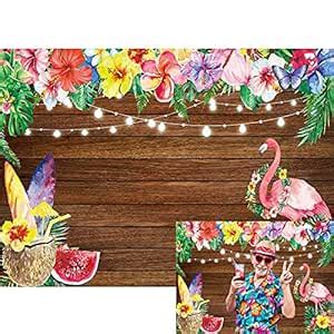 Buy Allenjoy 7x5ft Summer Aloha Flamingo Luau Party Backdrop Tropical ...