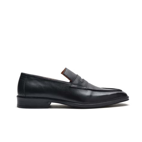 Promo Bruno Black - Sepatu Kulit Formal Pantofel Penny Loafer Slip On ...