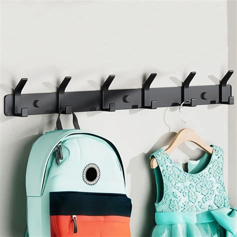 QMAHA Coat Hooks Wall Mounted, Heavy Duty Coat Racks With 6 Hooks ...