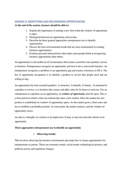 Opportunity Session Biology Pdf