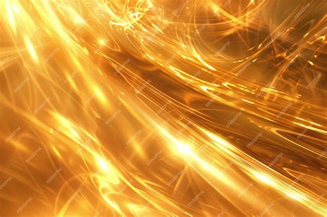 Gold fire flames on a gold background | Premium AI-generated image