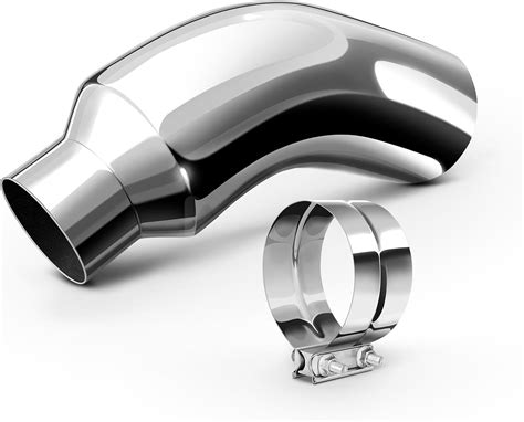 Amazon.com: Exhaust Tip, 4 Inch Diesel Exhaust Tip Elbow Tip with a Clamp, 4'' Inlet 7'' Outlet ...