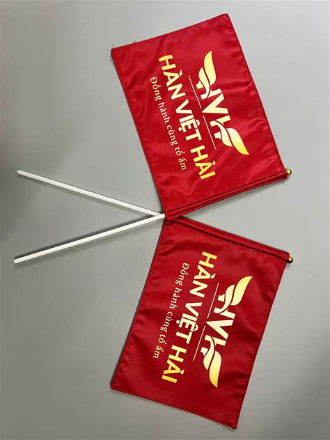 Cờ Cầm Tay - In 2 Mặt Bền Màu