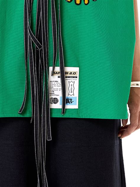 Embroidered Wing Tie-up Shirt