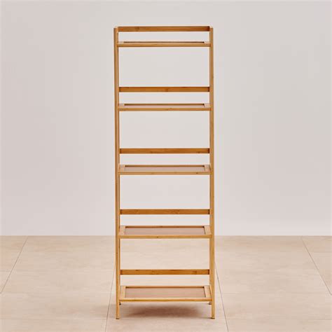 Buy Midori Bamboo 5-Tier Book Shelf - Light Brown from Home Centre at ...