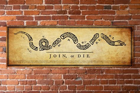 Join or Die, Unite or Die, Benjamin Franklin, Pennsylvania Gazette ...