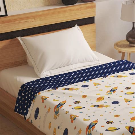 Buy Slate Cotton Printed Reversible Single Dohar from Home Centre at ...