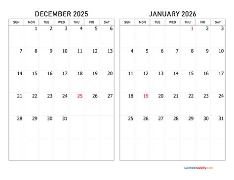 December And January 2025