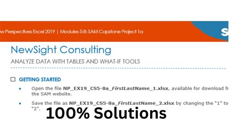 Illustrated Excel 2019 Module 1 4 Sam Capstone Project 1A 的图像结果