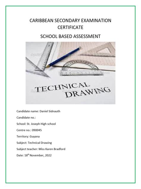 Image result for Technical Drawing SBA Reflection Example