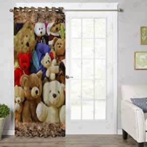 Buy b7 CREATIONS 7 ft Polyester Knitted Kids Digital Print Door ...