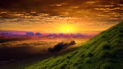 HD Nature Wallpaper with a Picture of Sunrise Glory in 1920x1080 Pixels ...