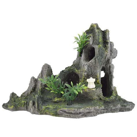 OMEM Reptile Hide Small Animals Hideout Caves Decorative Landscaping ...