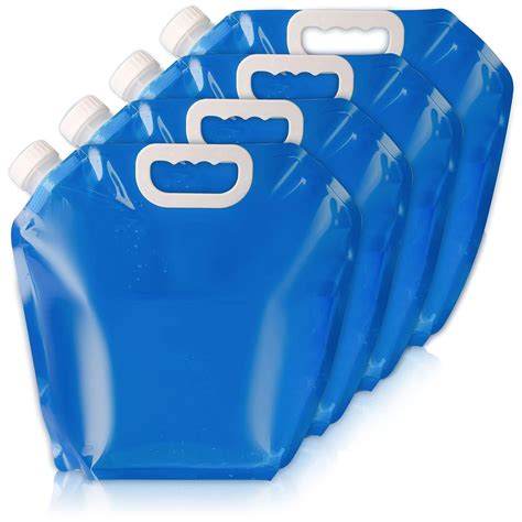 Krivon 10 Litres Pack 4 Collapsible Water Container, BPA Free Plastic ...