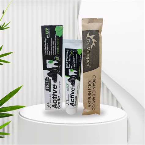 Dr. Morepen Active Smile Charcoal Toothpaste Combo – Pack of 3 (100g E ...